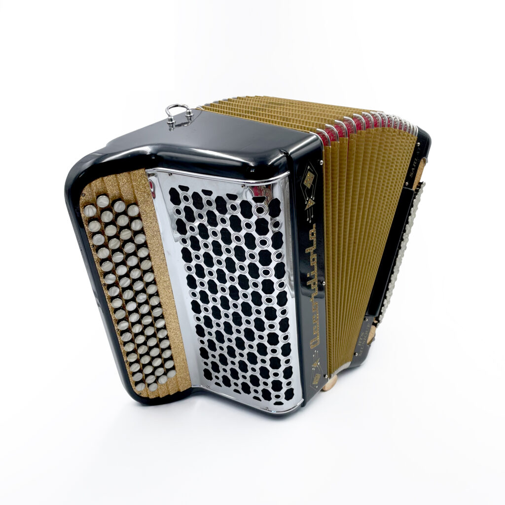 Illustration : Accordiola 3 voix 96 basses noir/or paillette