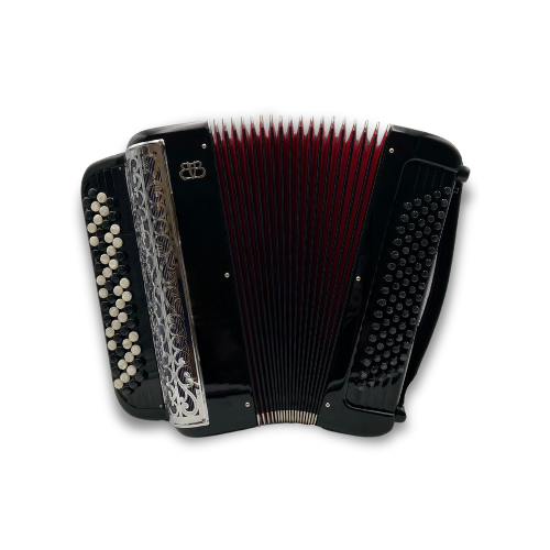 Illustration : Accordéon Fabio Ballone Burini 2 voix 80 basses modèle Junior