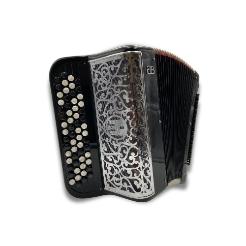 Illustration : Accordéon Fabio Ballone Burini 2 voix 80 basses modèle Junior