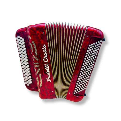 Illustration : Accordéon Chromatique boutons Fratelli Crosio 3 Voix 120 Basses