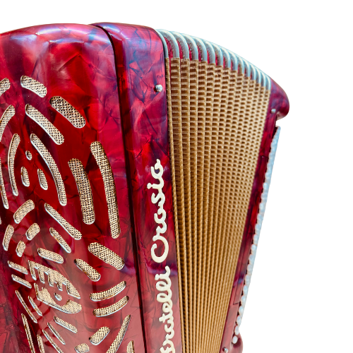 Illustration : Accordéon Chromatique boutons Fratelli Crosio 3 Voix 120 Basses