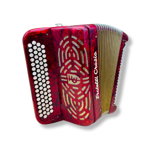 Illustration : Accordéon Chromatique boutons Fratelli Crosio 3 Voix 120 Basses