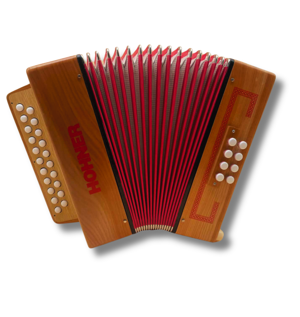 Illustration : Diatonique Hohner 2 rang 8 basse SOL/DO